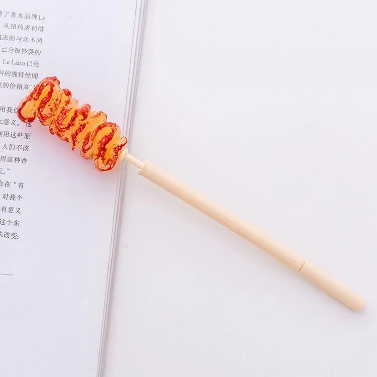 1 Piece Lytwtw's Cute Grilled Kebab Stationery Creative Ballpoint Pen Office School Supply Novelty Funny Lovely