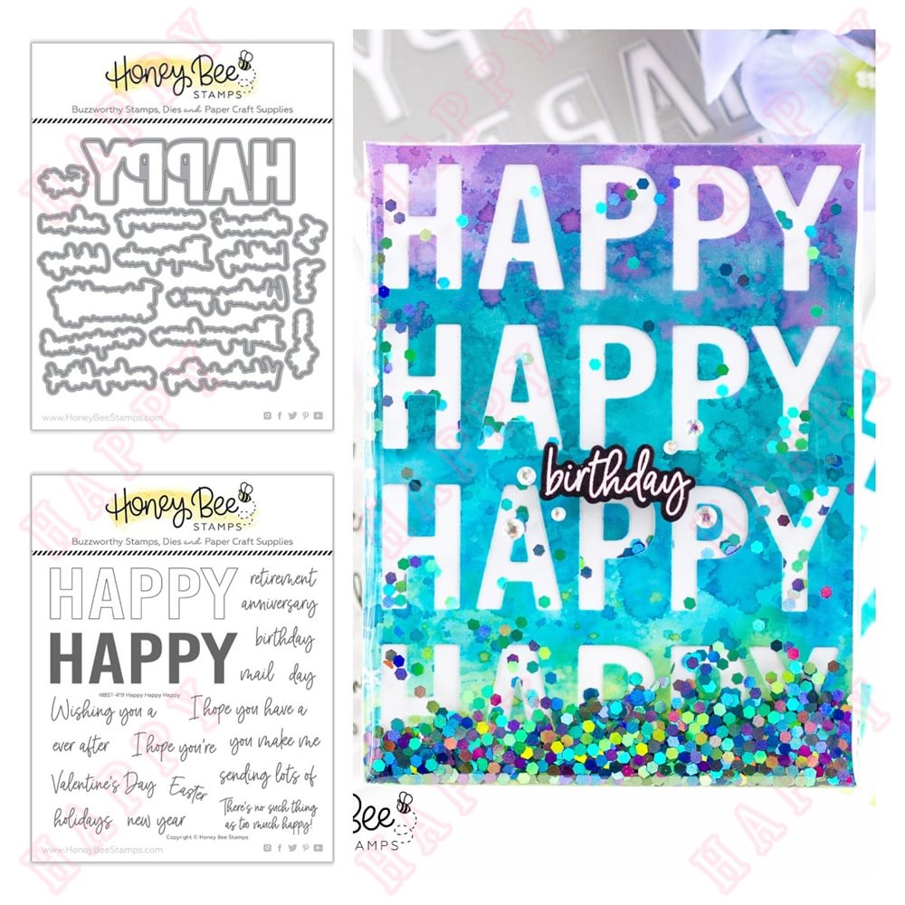 Nigikala Happy A2 Cover Plate Birthday Wishes Gift Ever Metal Cutting Dies Stamps Stencils Hot Foil Diy Paper Card Embossing Molds