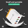 4 Ports USB Color Wall Charger Fast Charging Travel Charger US Plug Adapter
