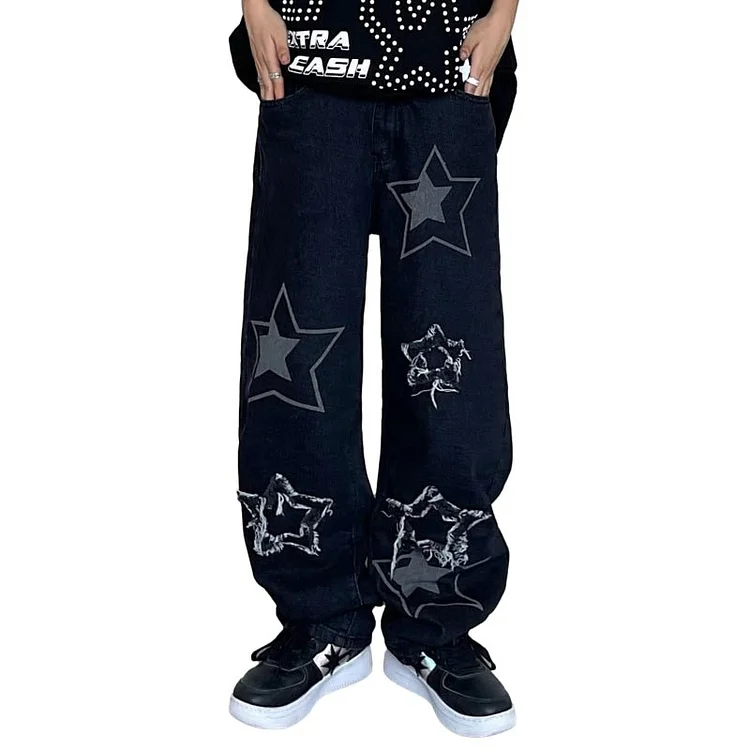 Star Print Jeans