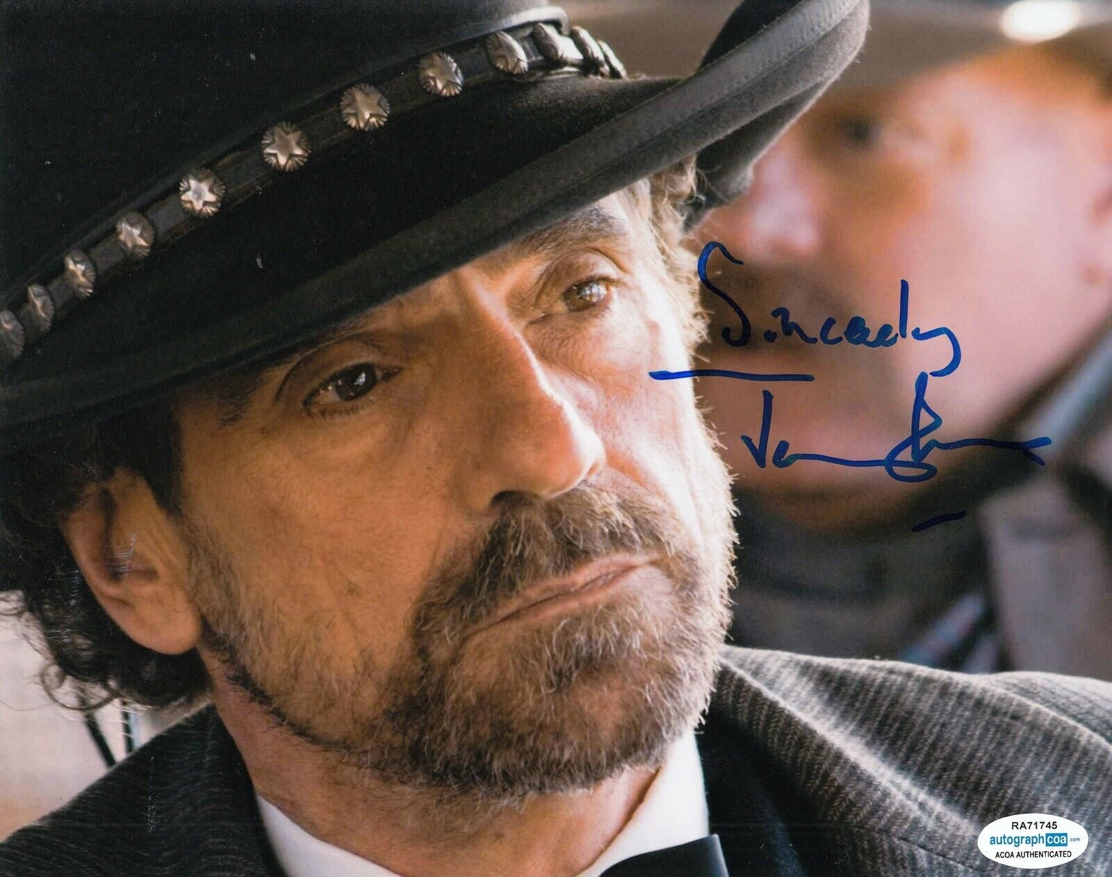 JEREMY IRONS signed (APPALOOSA) Movie 8x10 Photo Poster painting *Randall* ACOA Authenticated