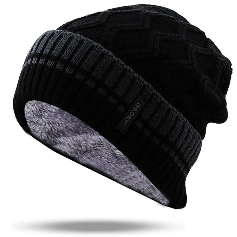 Men's Outdoor Fleece Warmth Knit Hat、、URBENIE