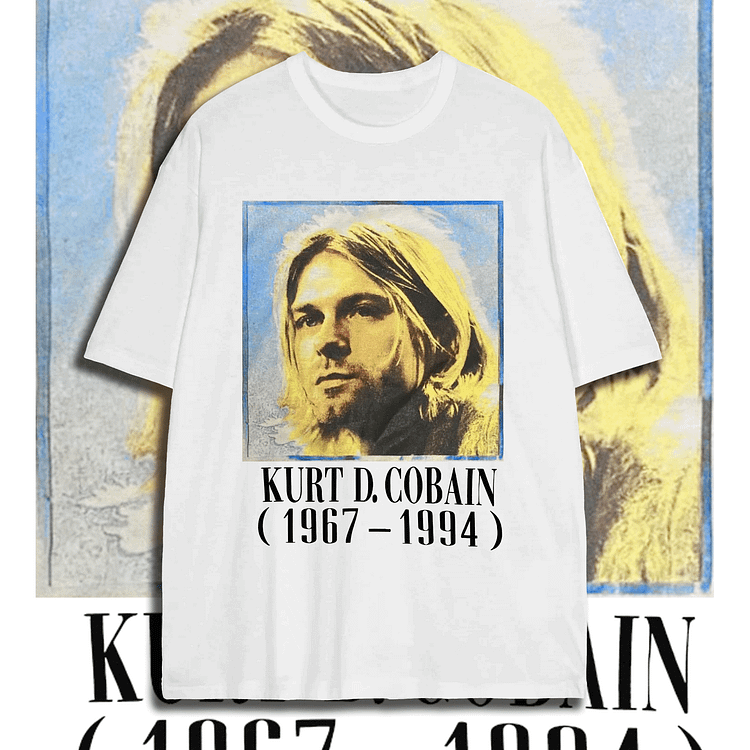 Davidhawaii100% Cotton Casual Retro Trend Rock Double-sided White T-shirt - 100% Cotton