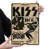 KISS - Panneaux en &eacute;tain m&eacute;tallique(20*30cm/30*40cm) - Musique