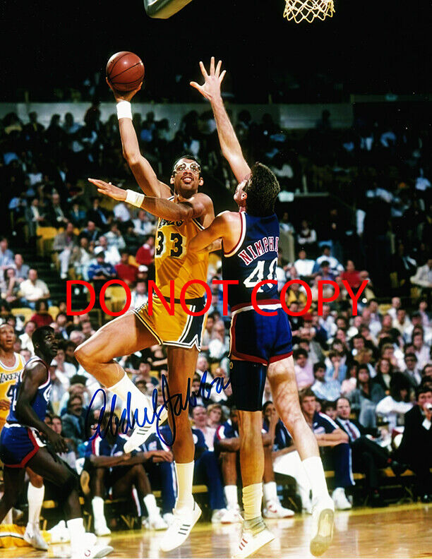 Kareem Abdul-Jabbar - Autographed Signed 8x10 Photo Poster painting (HOF Lakers) Reprint