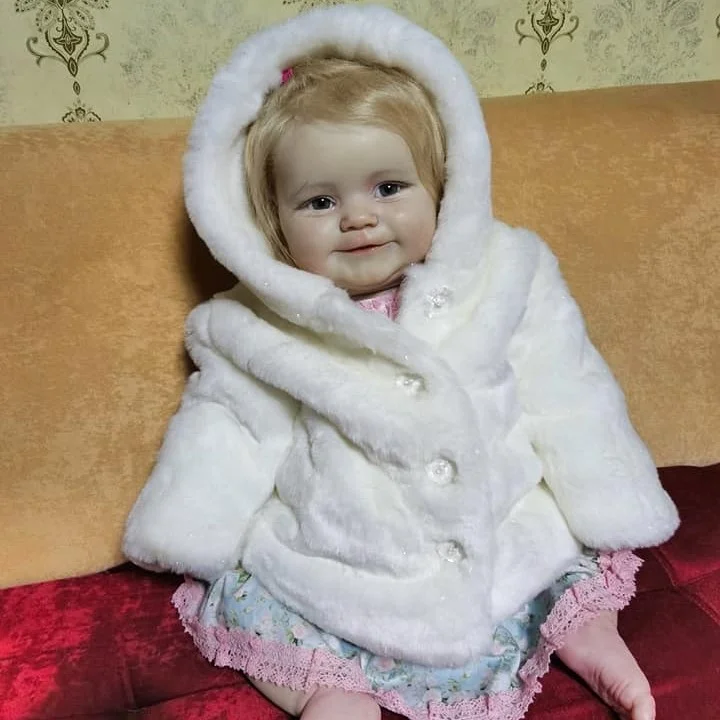 20" Lifelike Super Adorable Blonde Hair Reborn Smile Newborn Baby Girl Doll Toy Bianca - Reborndollsshop®-Reborndollsshop®