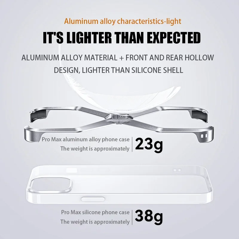 Full metal frameless iPhone protective case