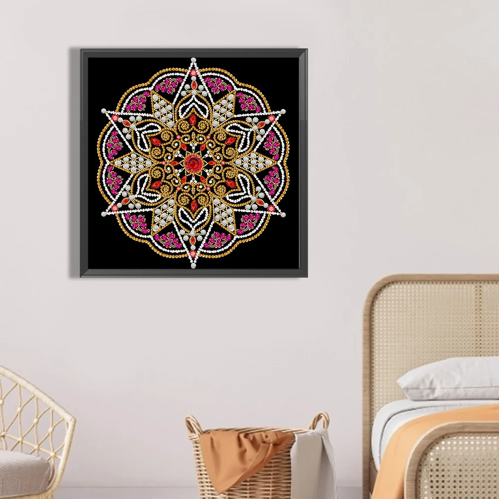 Diamond Painting - Partial Special Shaped Drill - Mandala(Canvas|30*30cm)