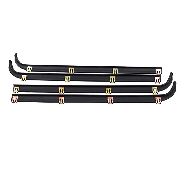 SEBLAFF Black Window Sweep Run Channel Seals Weatherstrip Belt Set 6Pcs Replacement for 1987-1997 Bronco F150 F250 F350 F450 KF2007