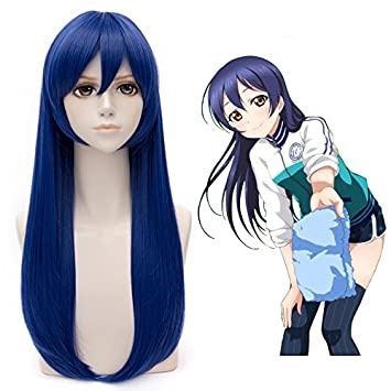 Lovelive Umi Sonoda Long Straight Cosplay Wig