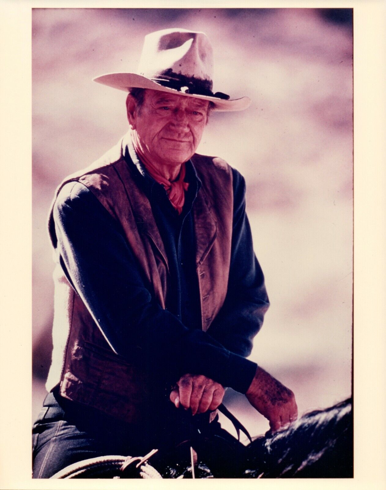 JOHN WAYNE Western Actor Movie Star Promo Vintage Photo Poster painting 8x10