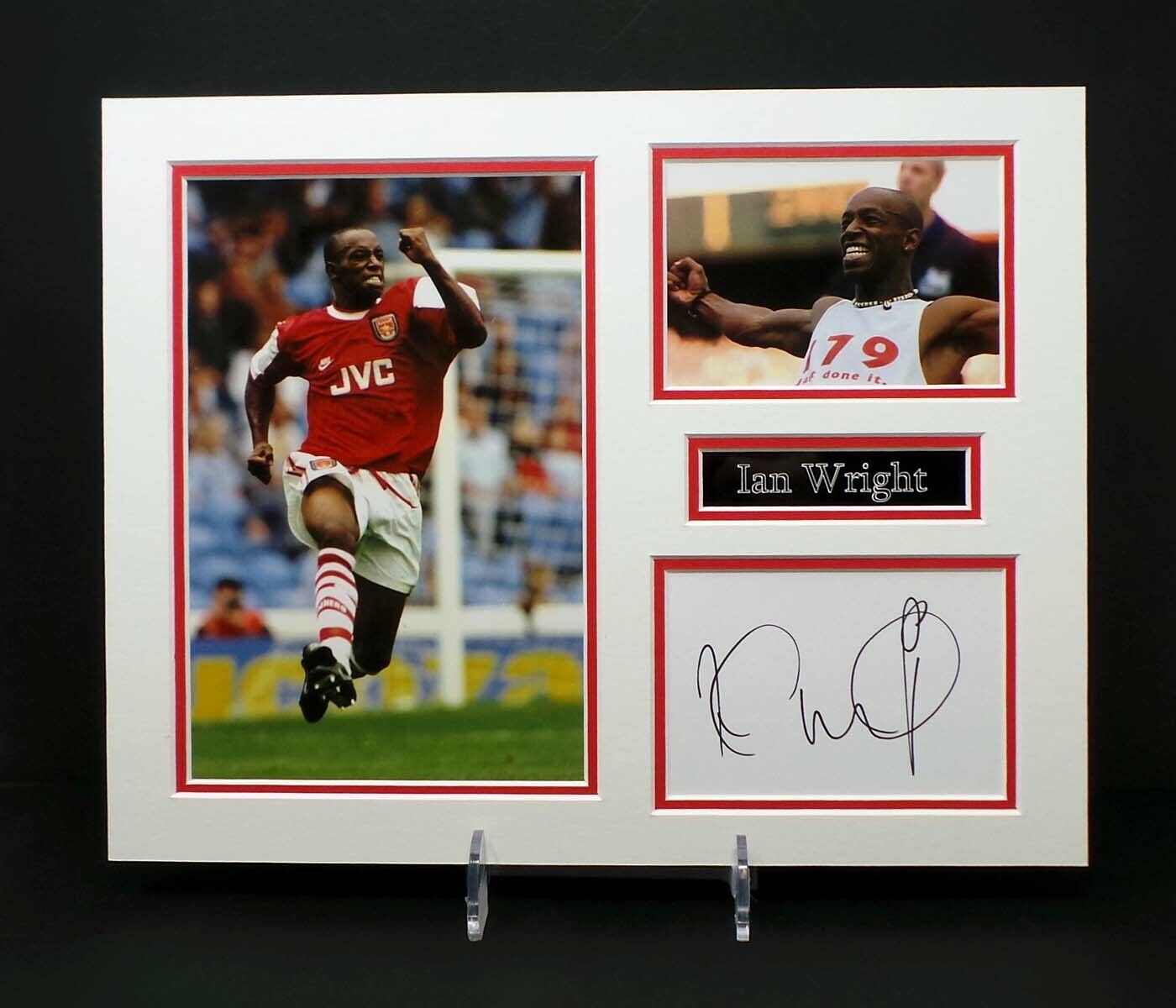 Ian WRIGHT Signed Mounted Photo Poster painting Display AFTAL RD COA Arsenal FC Legend