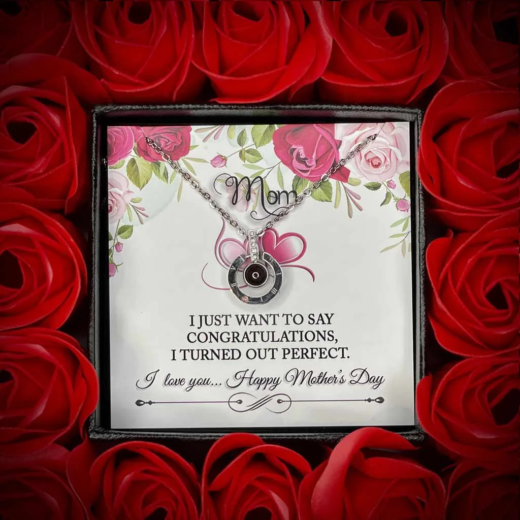 16 MINI ROSES JEWELRY BOX WITH LOVE NECKLACE SET