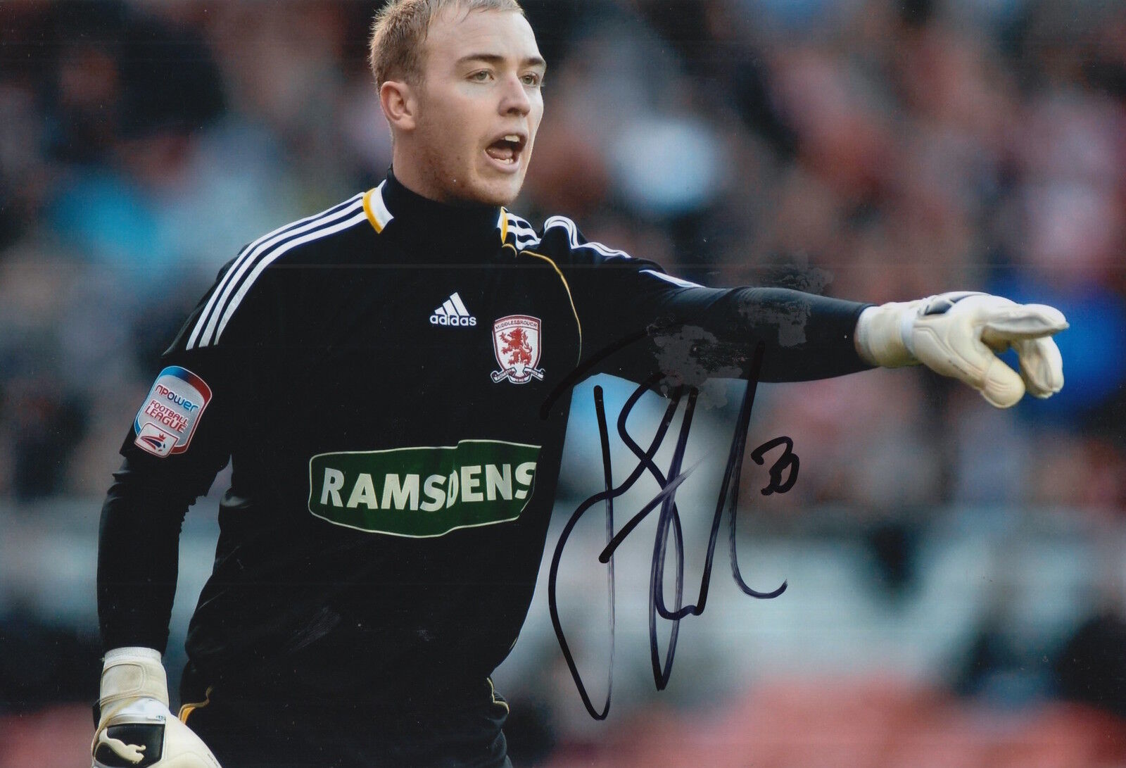 MIDDLESBROUGH HAND SIGNED JASON STEELE 12X8 Photo Poster painting.