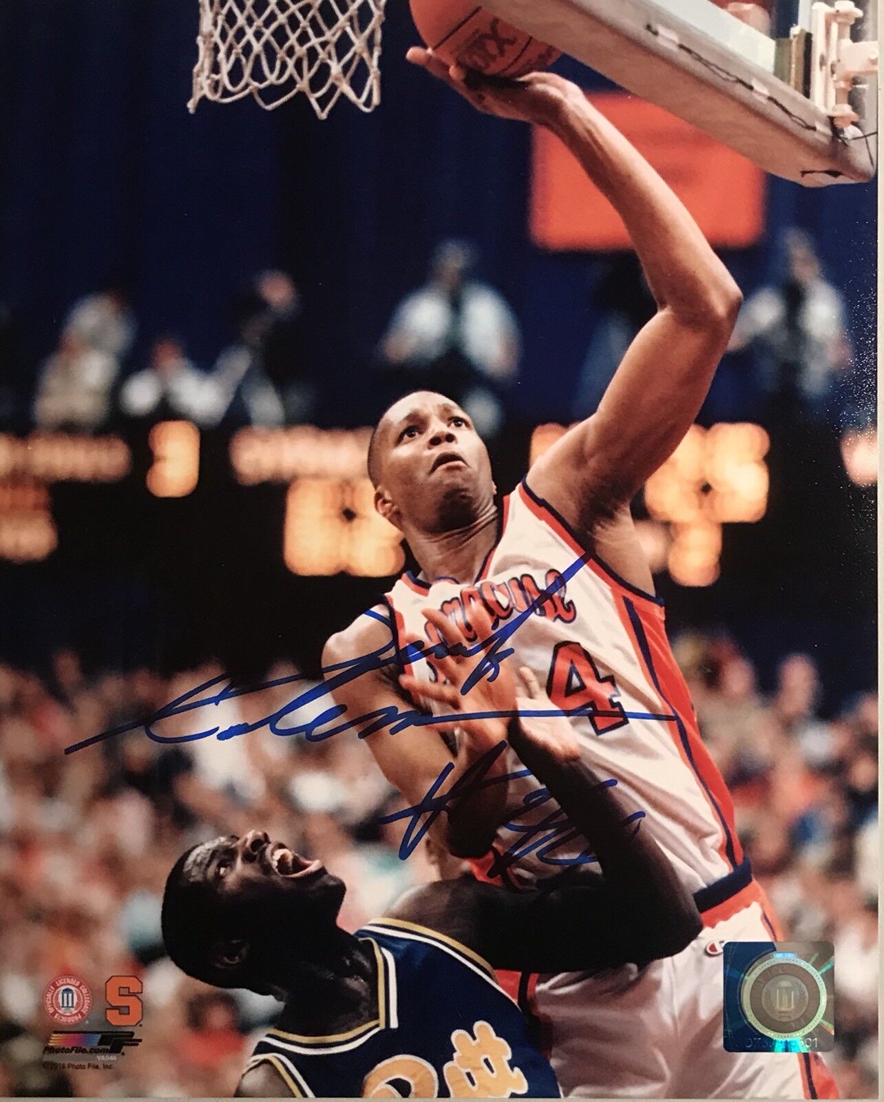 Derrick Coleman Syracuse Orange #44 Autographed 8x10 Pose #2