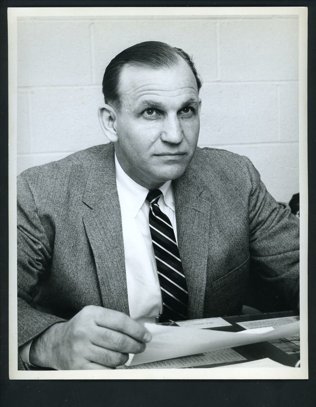 George Smith 1960's Press Original Photo Poster painting University of Cincinnati Bearcats coach