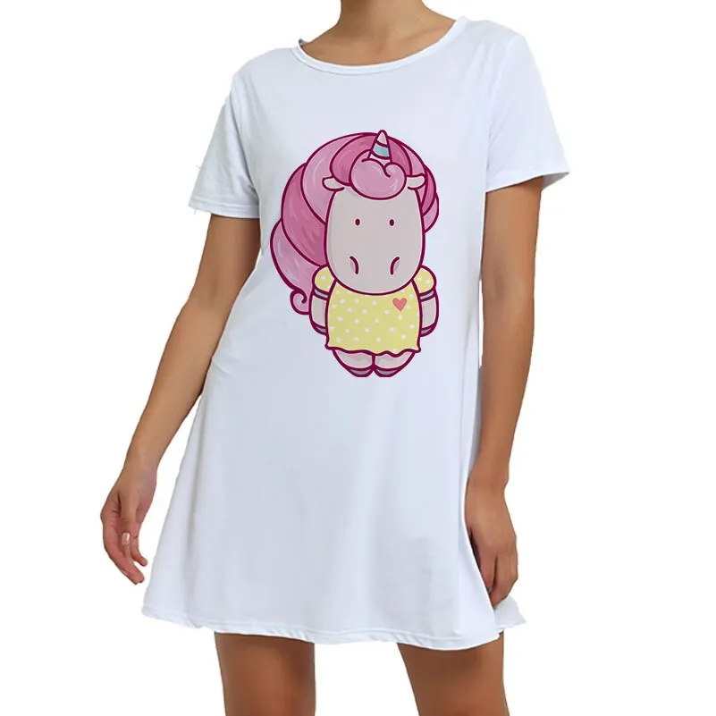 White Unicorn Pajamas Animal Pajamas Winter Nightie Stitch Unicornio Sexy Sleepwear For Women Adults S M L XL XXL