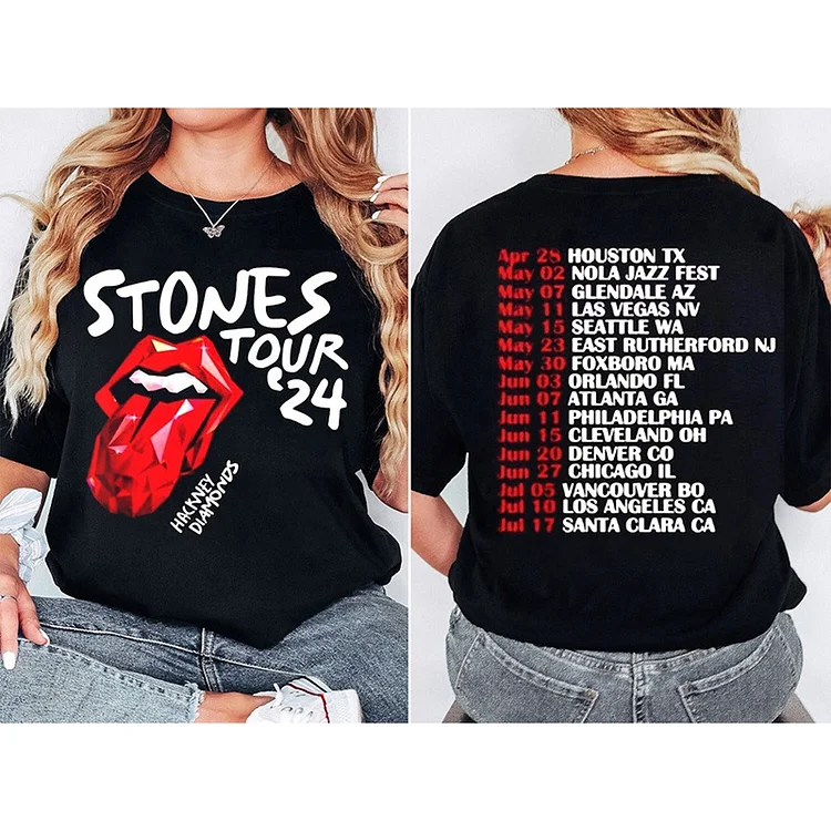 Comstylish The Rolling Stones 2024 Print T-Shirt