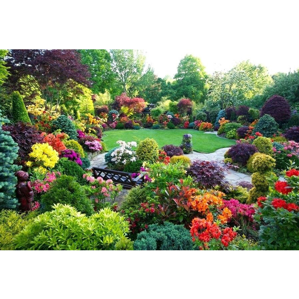 

40*30CM - Round Drill Diamond Painting - Garden, 501 Original