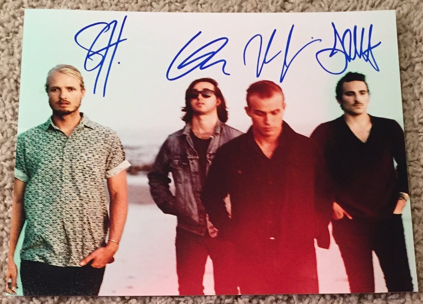 THE SHELTERS BAND SIGNED AUTOGRAPH 8x10 Photo Poster painting A w/PROOF CHASE SIMPSON +3