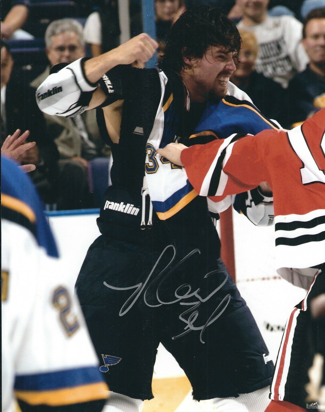 Signed 8x10 REED LOW St Louis Blues Autographed Photo Poster painting - COA