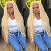 Honey Blonde Curly Transparent Lace Frontal Wig