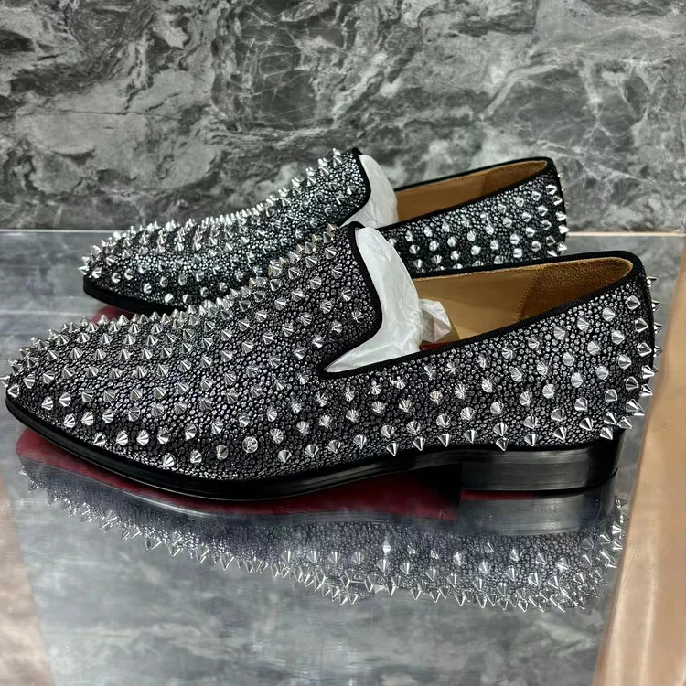 Gentleman's classic dress shoes  rivets and Red bottom Formal Shoes VOCOSI VOCOSI