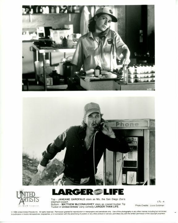 Janeane Garofalo Matthew McConaughey Larger Than Life Original Press 8X10 Photo Poster painting