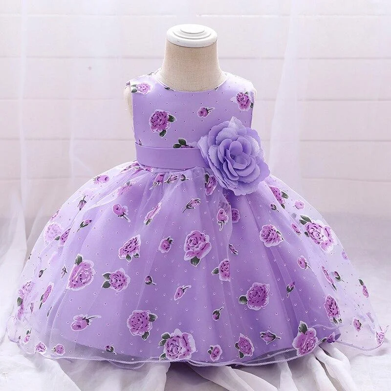2021 Summer Little Mermaid Infant 1st Birthday Dress For Baby Girl Clothes Sequin Dress Princess Dresses Party Clothing Infant
