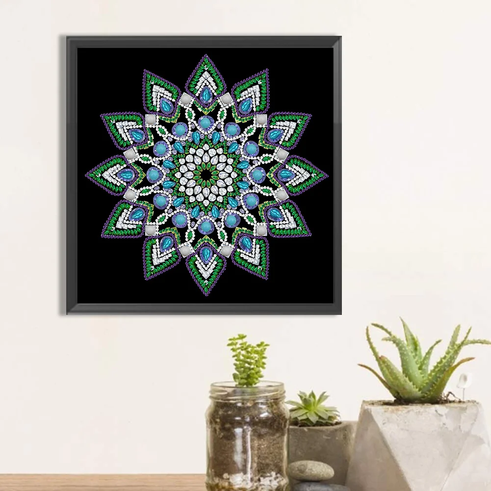 Diamond Painting - Partial Special Shaped Drill - Mandala(Canvas|30*30cm)