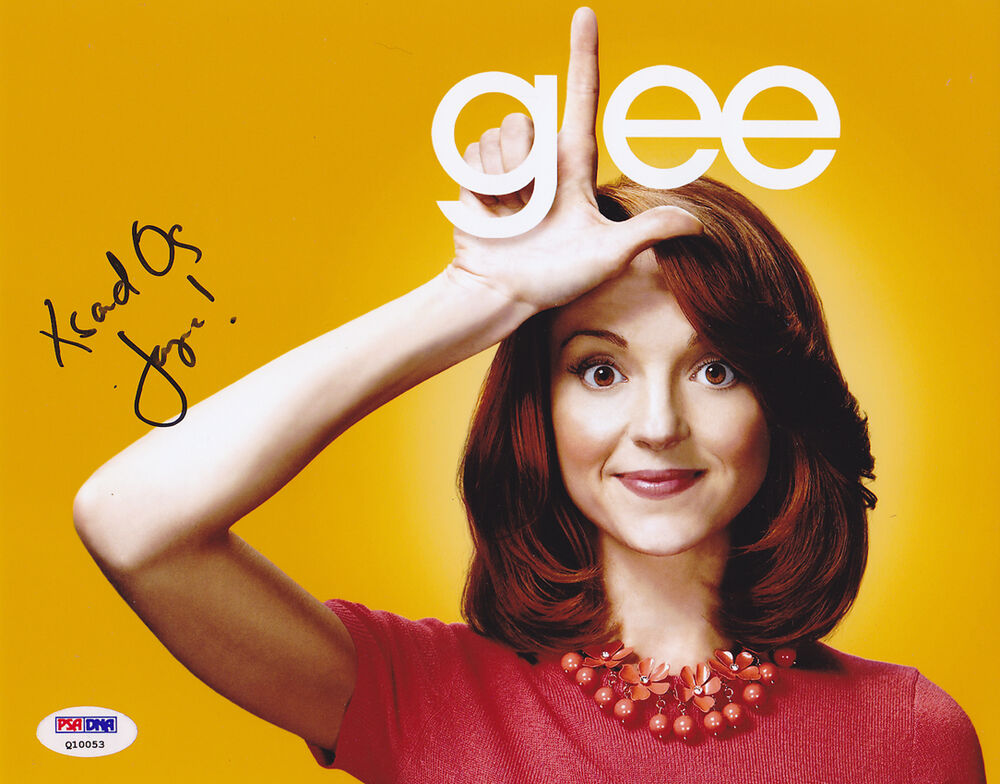 Jayma Mays SIGNED 8x10 Photo Poster painting Emma Pillsbury Glee PSA/DNA AUTOGRAPHED