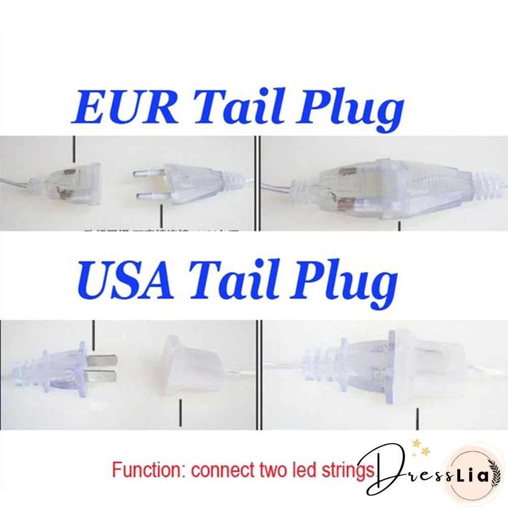 5M Christmas LED Curtain Icicle String Lights Droop 0.4-0.6m AC 110V/220V Garden Street Outdoor Decorative Holiday Light