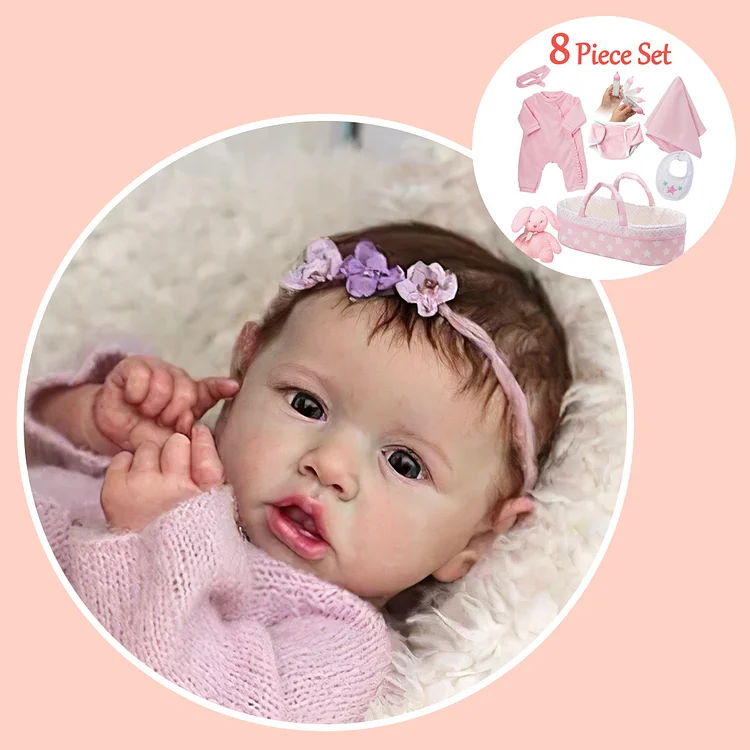 [Baby Princess] 12'' Awake Realistic Sweet Reborn Baby Girl Doll Spring,Washable Lifelike Newborn Baby Doll By Dollreborns®