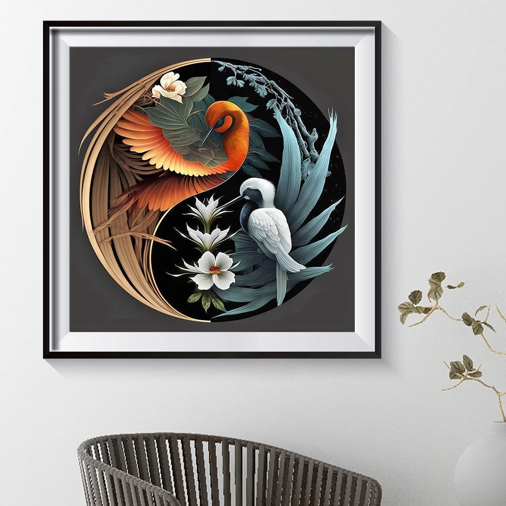 Diamond Painting - Full Round Drill - Tai Chi Bird(30*30cm)