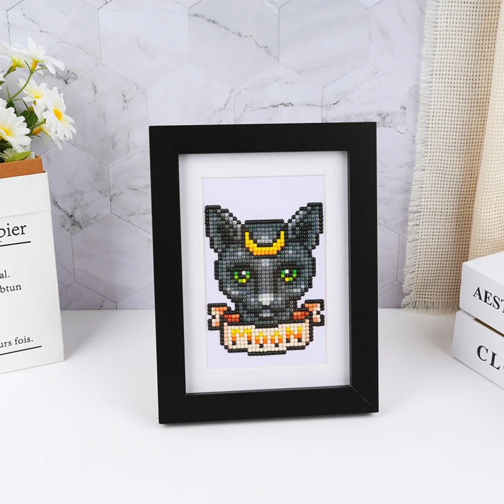 12pcs Witch DIY Mini Partial Round Diamond Painting Set Desktop Decor No Frame(12*17cm)