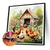Diamond Painting-DIY Full Round Drill Farm Chicken