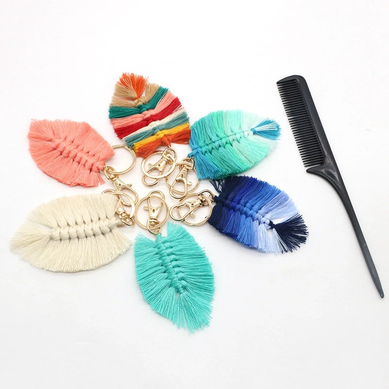 Fashion Leaves Cotton Unisex Bag Pendant Keychain 1 Piece