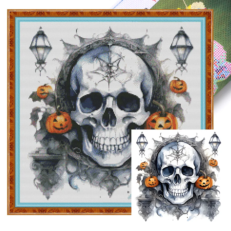 【Huacan Brand】Halloween 11CT Stamped Cross Stitch 50*50CM