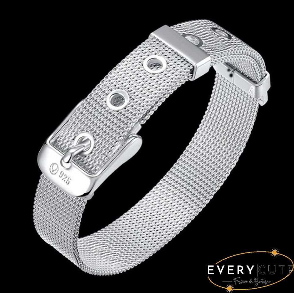 Fashion Jewelry 925 Sterling Silver Bangle Bracelets for Women