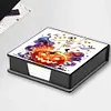 5D DIY Pu Diamant Kunst Notiz Box mit 160 Blatt Papier Memo Pad Halter (Sch&auml;del)