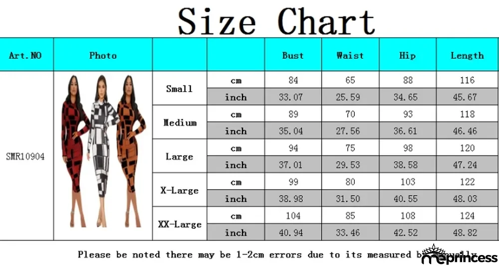 Women Spring Red Modest Turtleneck Full Sleeves Geometric Print Midi Bodycon Dress