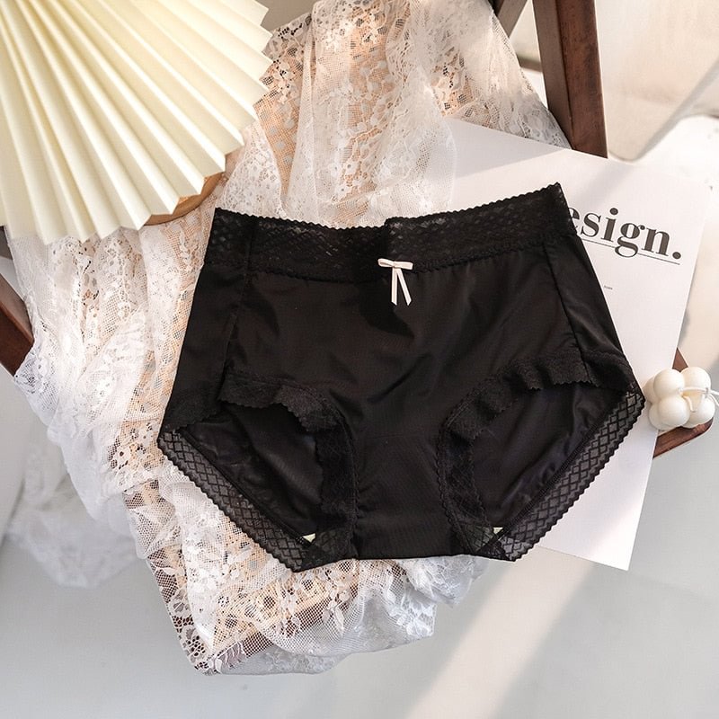 Women Cotton Underwear Sexy Striped Ice Panties Japanese Cute Girl Comfort Briefs Summer Fashion Bow Underpants Female Lingerie