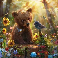 Spring Bear Cub - Diamond Painting