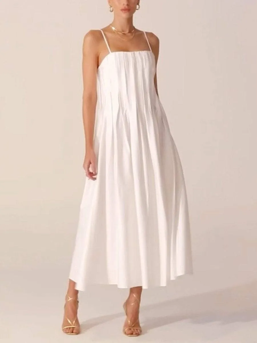 Sling Printed Casual Midi Dress