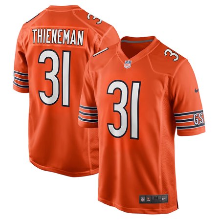 Men's Chicago Bears #31 Dillon Thieneman Orange 2026 NFL Draft Game Jersey
