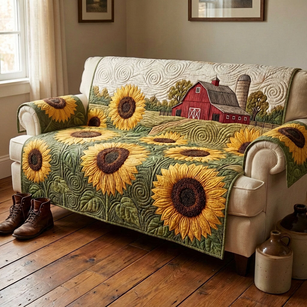 Harvest Sun Home Quilted Sofa Cover NCU0TV1561 everthome