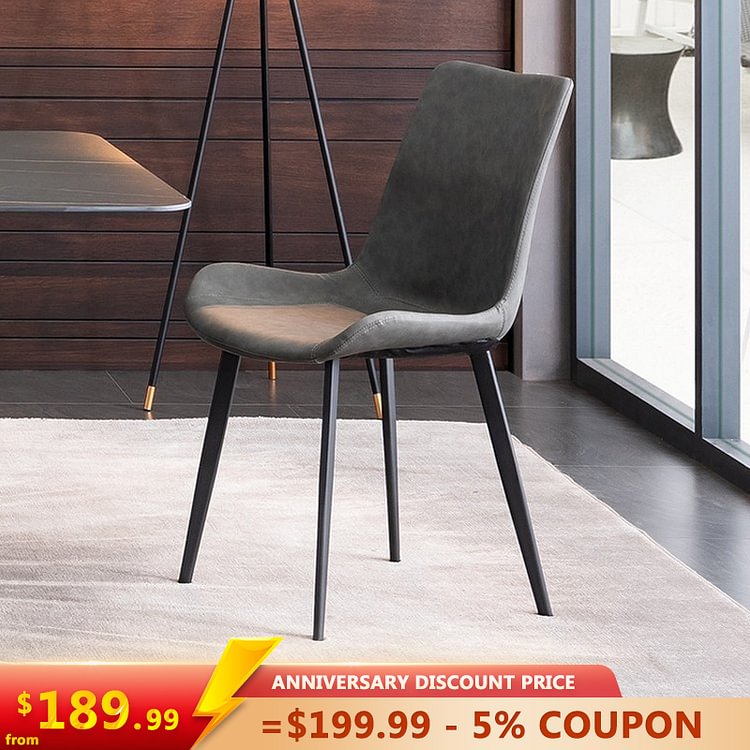 Homemys Modern PU Leather Dining Chair Upholstered 