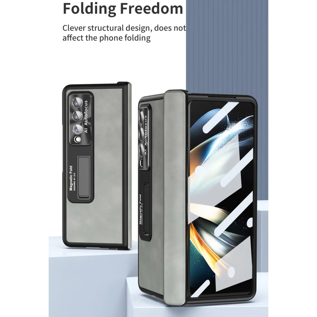 Applicable To Samsung ZFold3/ZFold4 Magnetic Hinge Folding Protective Sleeve
