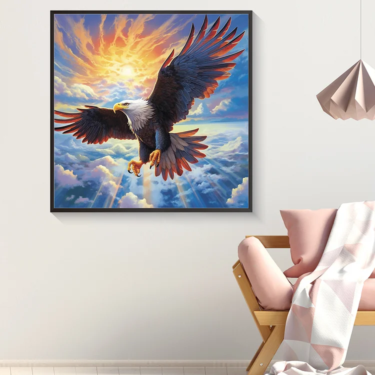 Soaring Bald Eagle, Full Square/Round Drill 5D DIY Diamond Painting Kit -  On Sale