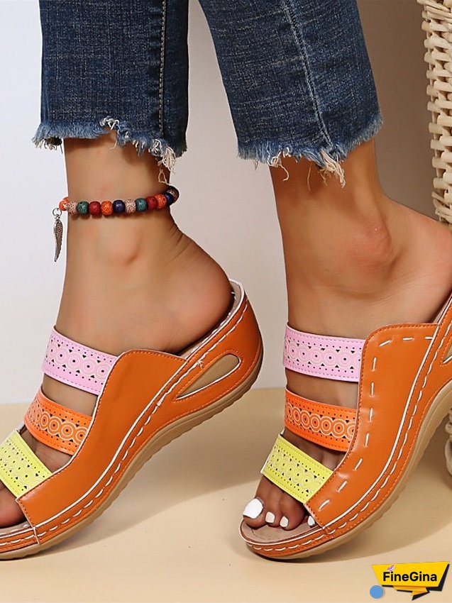 Women's Sandals Wedge Sandals Platform Sandals Plus Size Outdoor Daily Beach Summer Platform Wedge Heel Open Toe Casual